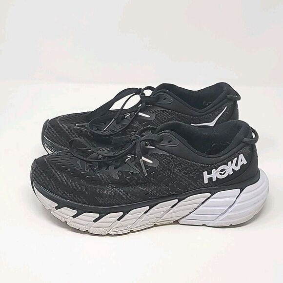 Hoka One One Shoes - Hoka One One Women's GAVIOTA 4 Wide, Size 8.5D, Black 1123201‎ FAIR